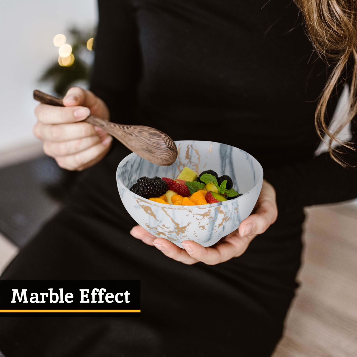 Marble Luxe Salad Bowl
