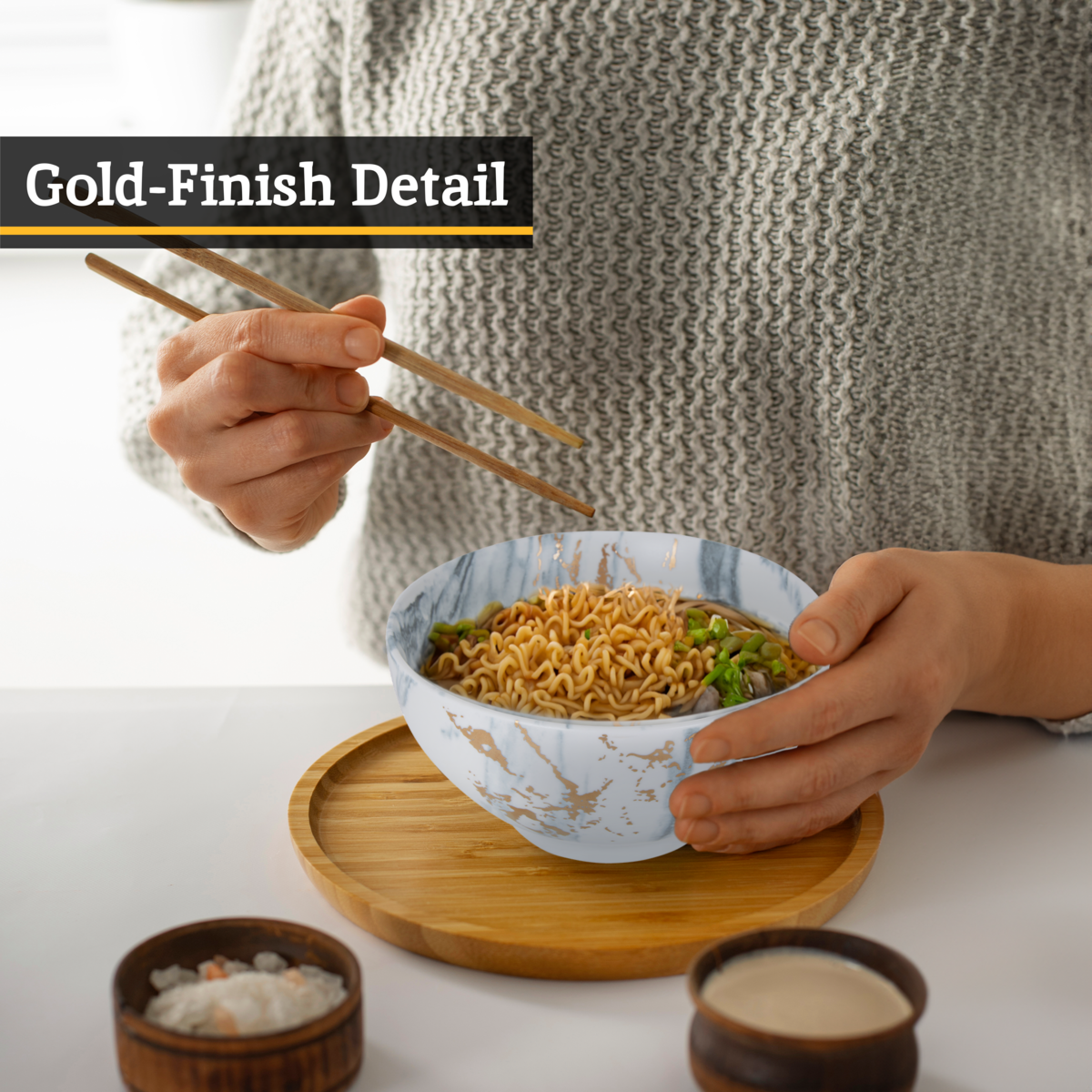 Marble Luxe Salad Bowl