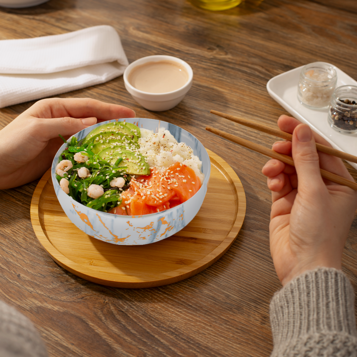 Marble Luxe Salad Bowl