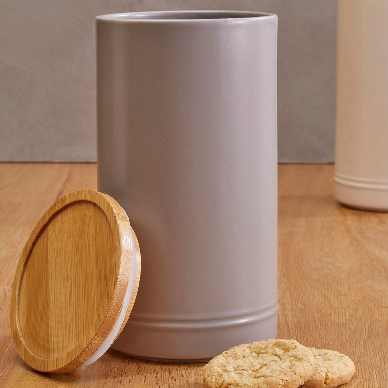 Fenwick Grey Large Stoneware Canister