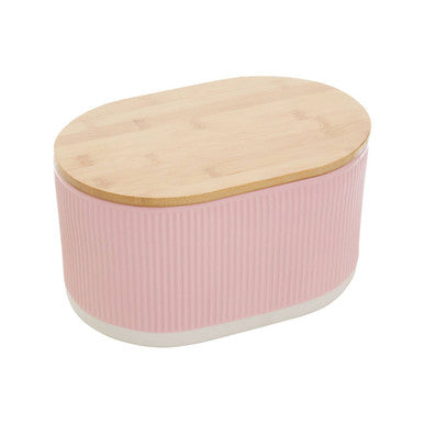 Pink Bread Bin in Stoneware | Geome