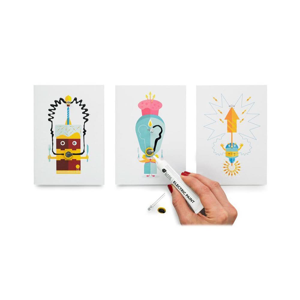 Bare Conductive Flashing Greeting Card Set Celebration Circuit