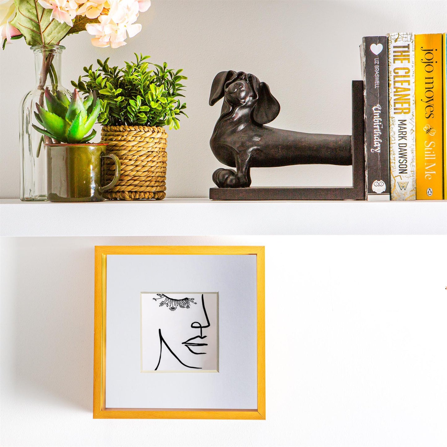 8" x 8" Light Wood 3D Deep Box Photo Frame - with 4" x 4" Mount