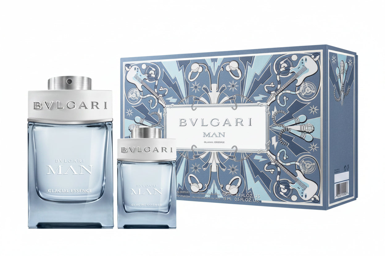 Bvlgari Man Glacial Essence Gift Set 100ml EDP + 15ml EDP