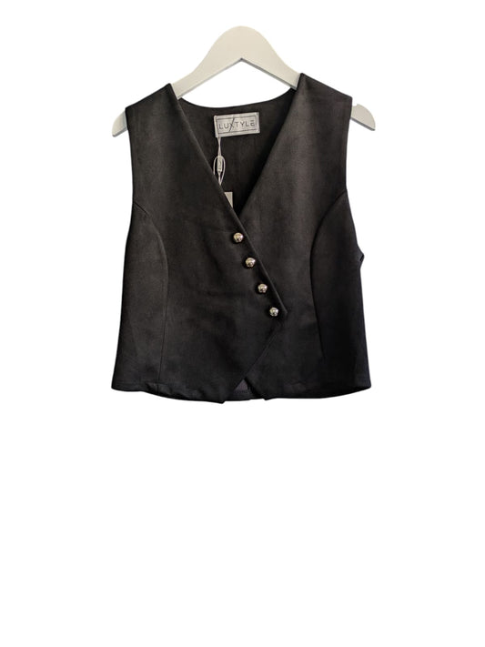 Button Waistcoat – One Size Fits UK 8–14 - Available in Black, Pink and Blue