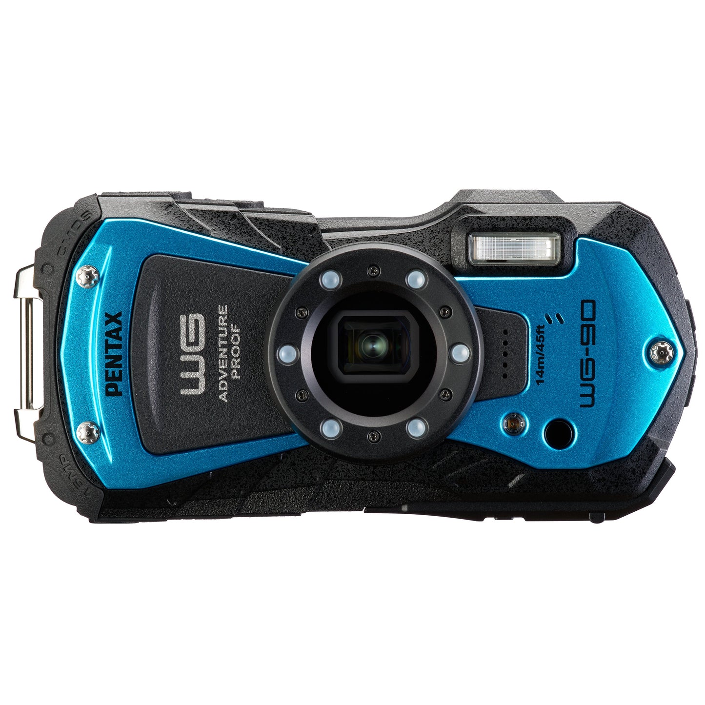 Pentax WG-90 16MP 5x Zoom Tough Compact Camera - Blue