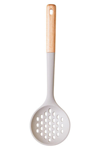 Stone Grey Silicone Head Skimmer With Flat/Round Wood Handle | Nova