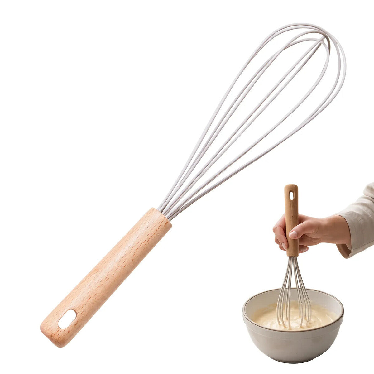 Stone Grey Silicone Head Whisk | Nova