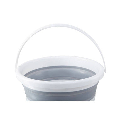 Averill Collapsible Grey And White Bucket With Handle