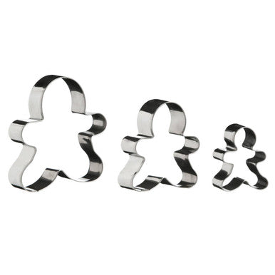 Sucre Set of 3 Gingerbread Man Cookie Cutters