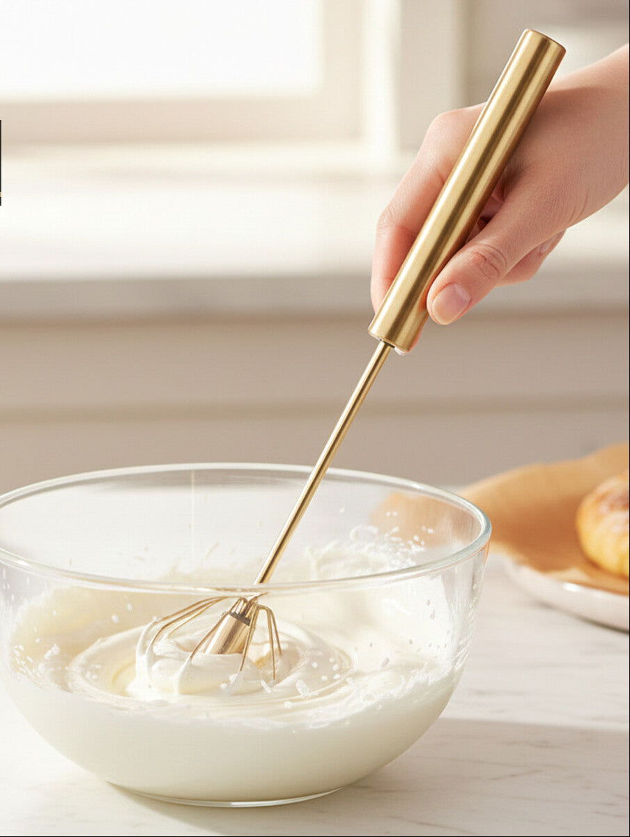 Zamin Press And Spin Light Gold 30Cm Whisk