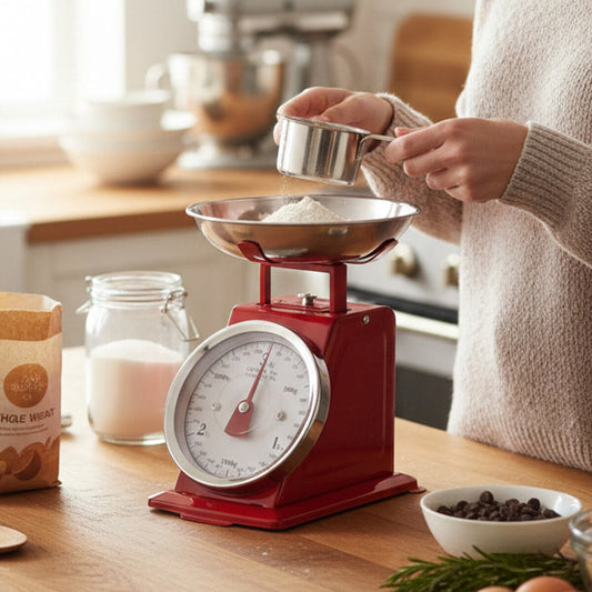 Olivier 3Kg Red Retro Kitchen Scale
