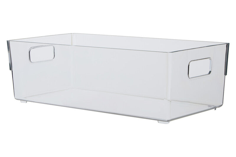 Large Clear Plastic Fridge Bin with Handles | Romm