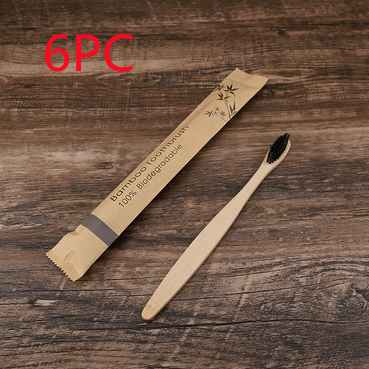 10Pcs Colorful Toothbrush Natural Bamboo Tooth Brush Set Soft Bristle Charcoal Teeth Eco Bamboo Toothbrushes Dental Oral Care