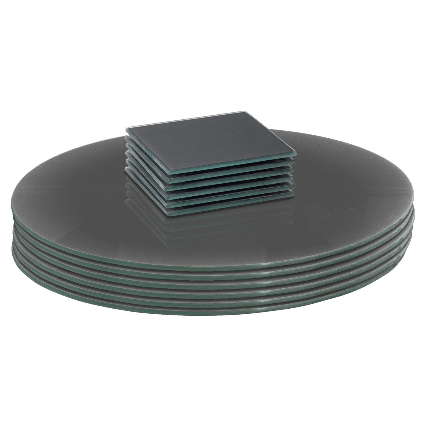 12pc Round Glass Placemats & Coasters Set