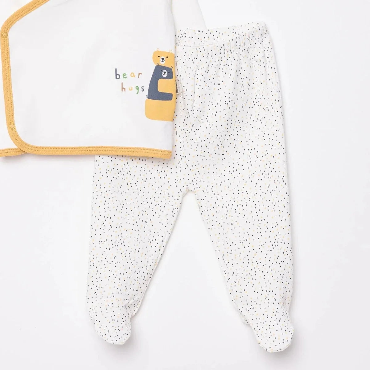 Bebbek Boys Vest Hat & Footed Bottom Set Peter Pan Collar - Ecru