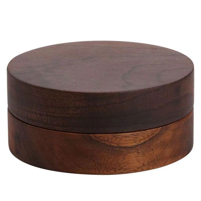 Wooden Trendy Unique Black Walnut Ashtray With Lid