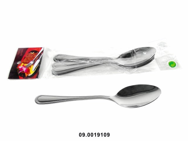 METAL CUTELARIA - SET OF 6 DESSERT SPOONS 17CM