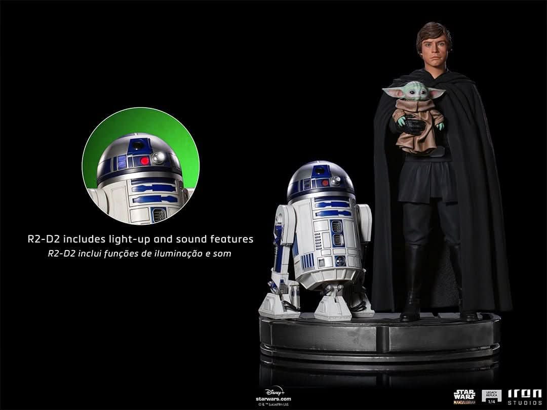 Luke Skywalker, R2-D2 and Grogu - Star Wars: The Mandalorian - Legacy Replica 1/4 - Iron Studios