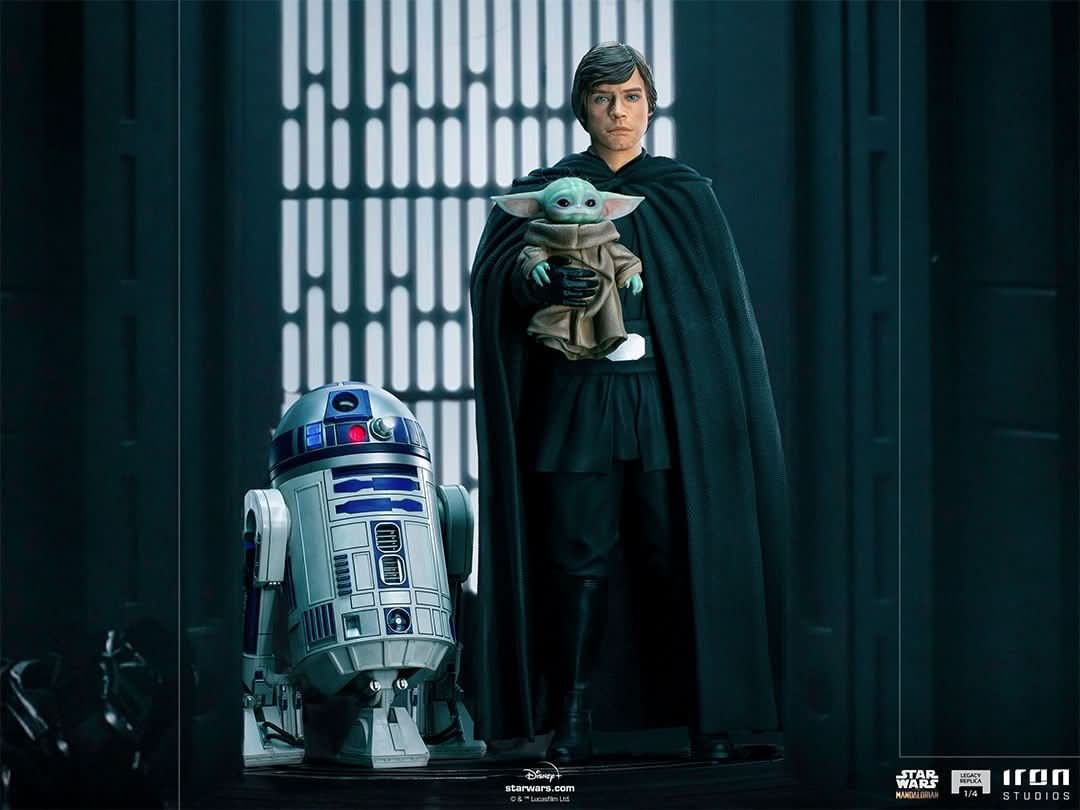 Luke Skywalker, R2-D2 and Grogu - Star Wars: The Mandalorian - Legacy Replica 1/4 - Iron Studios