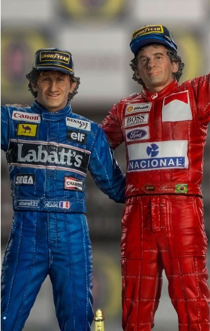 Statue Ayrton Senna and Alain Prost - The Last Podium - Art Scale 1/10 - Iron Studios