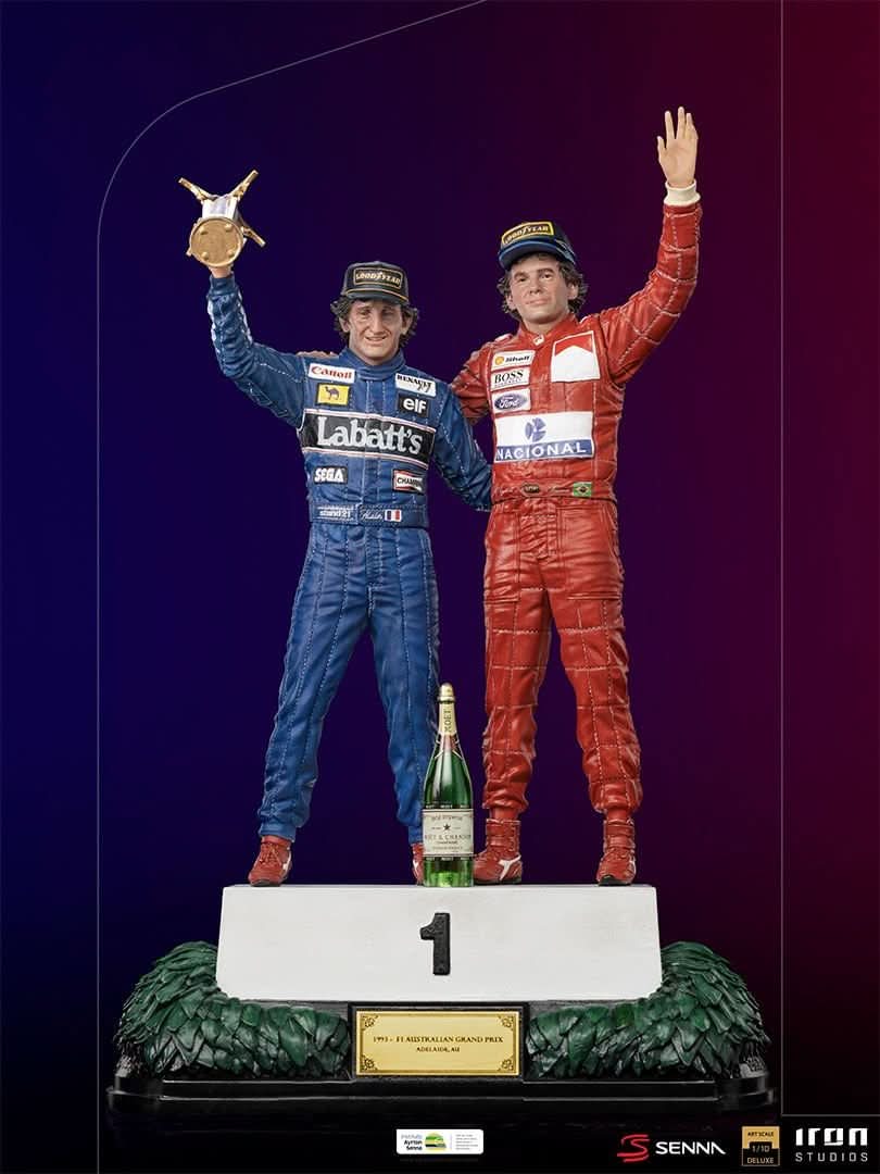 Statue Ayrton Senna and Alain Prost - The Last Podium - Art Scale 1/10 - Iron Studios