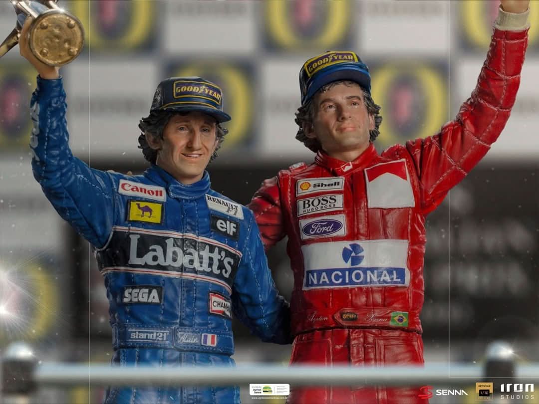 Statue Ayrton Senna and Alain Prost - The Last Podium - Art Scale 1/10 - Iron Studios