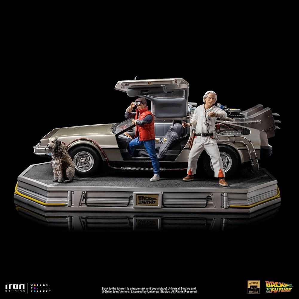 Statue Delorean Full Set Deluxe - Back to the Future - Art Scale 1/10 - Iron Studios