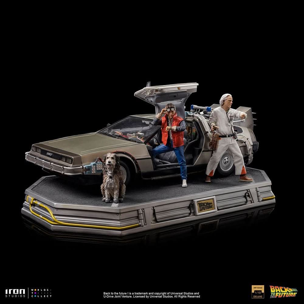 Statue Delorean Full Set Deluxe - Back to the Future - Art Scale 1/10 - Iron Studios
