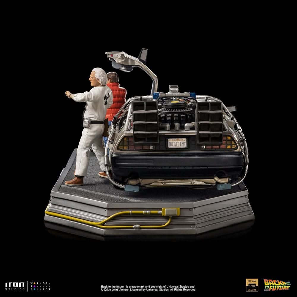 Statue Delorean Full Set Deluxe - Back to the Future - Art Scale 1/10 - Iron Studios