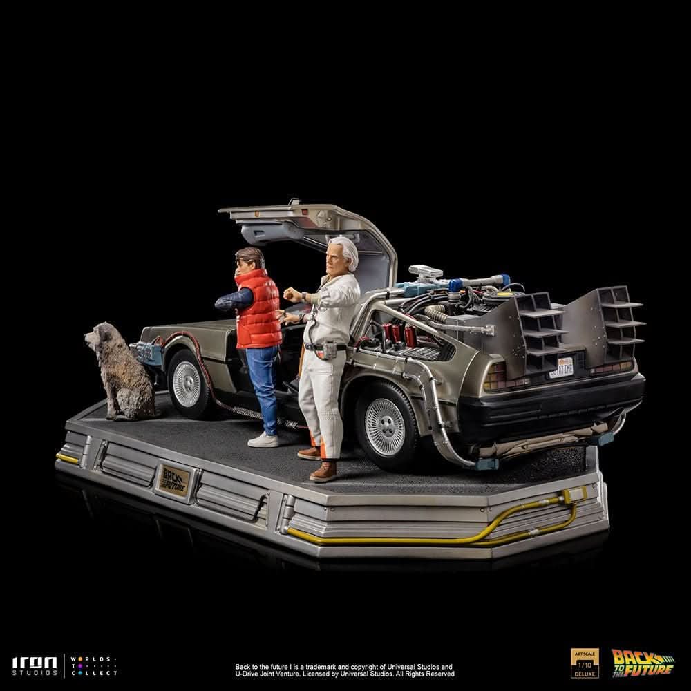 Statue Delorean Full Set Deluxe - Back to the Future - Art Scale 1/10 - Iron Studios