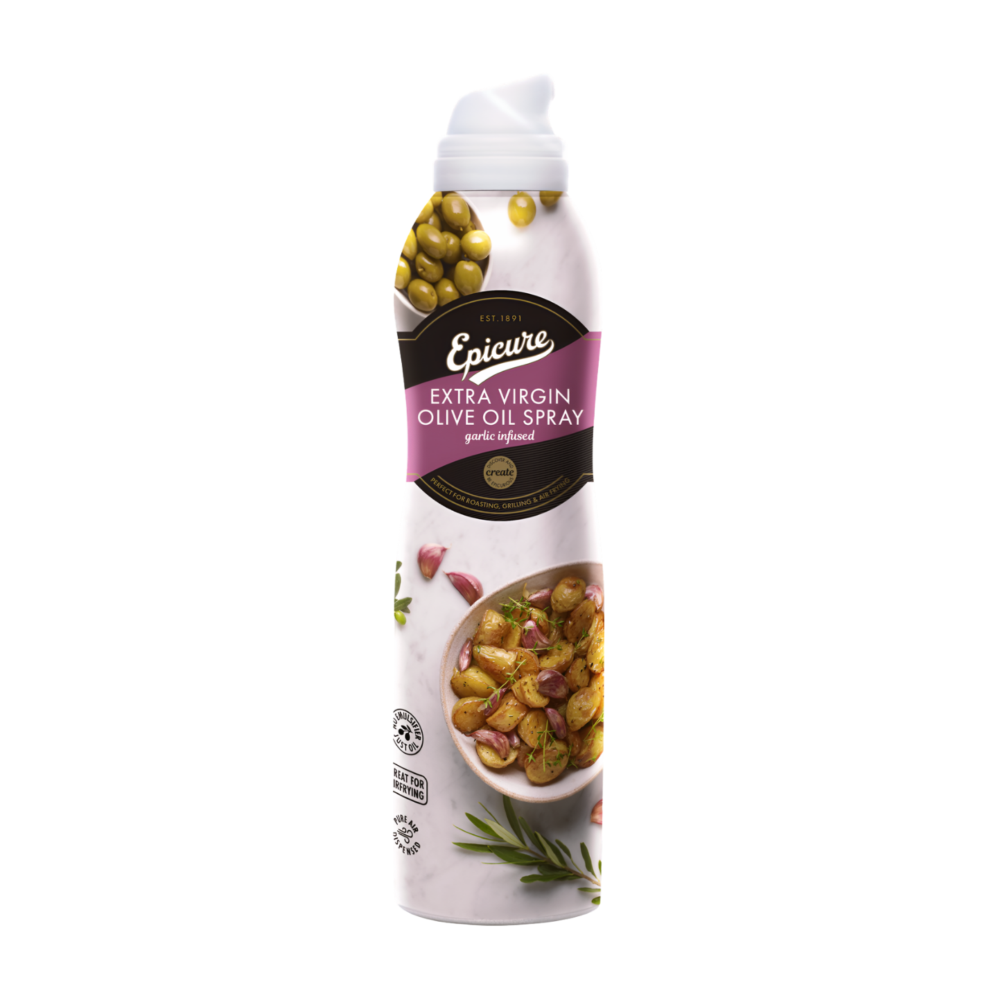 Epicure Garlic Infused Extra Virgin Olive Oil Spray (200ml)