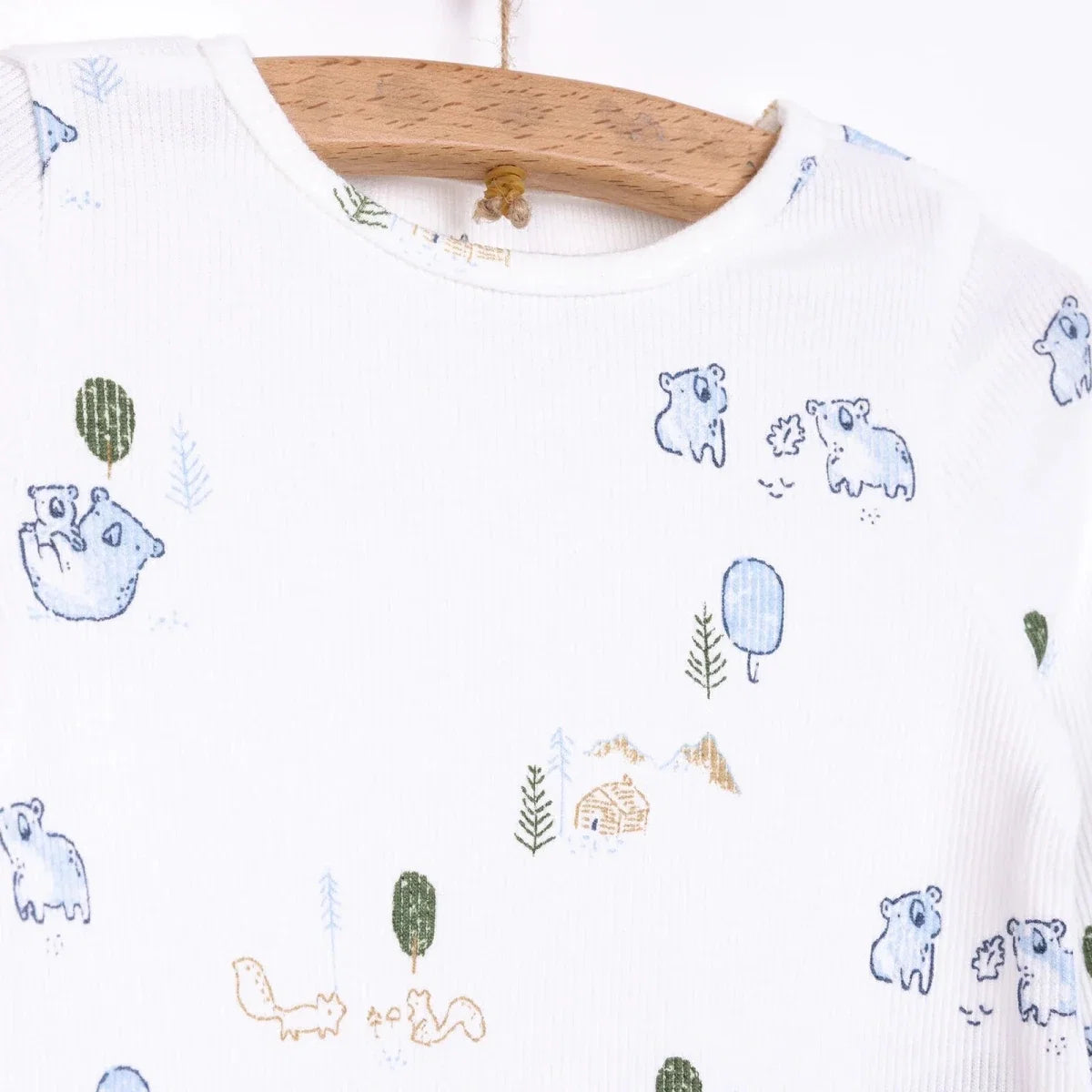 HelloBaby Boy Long Sleeve Pyjamas Set - Ecru