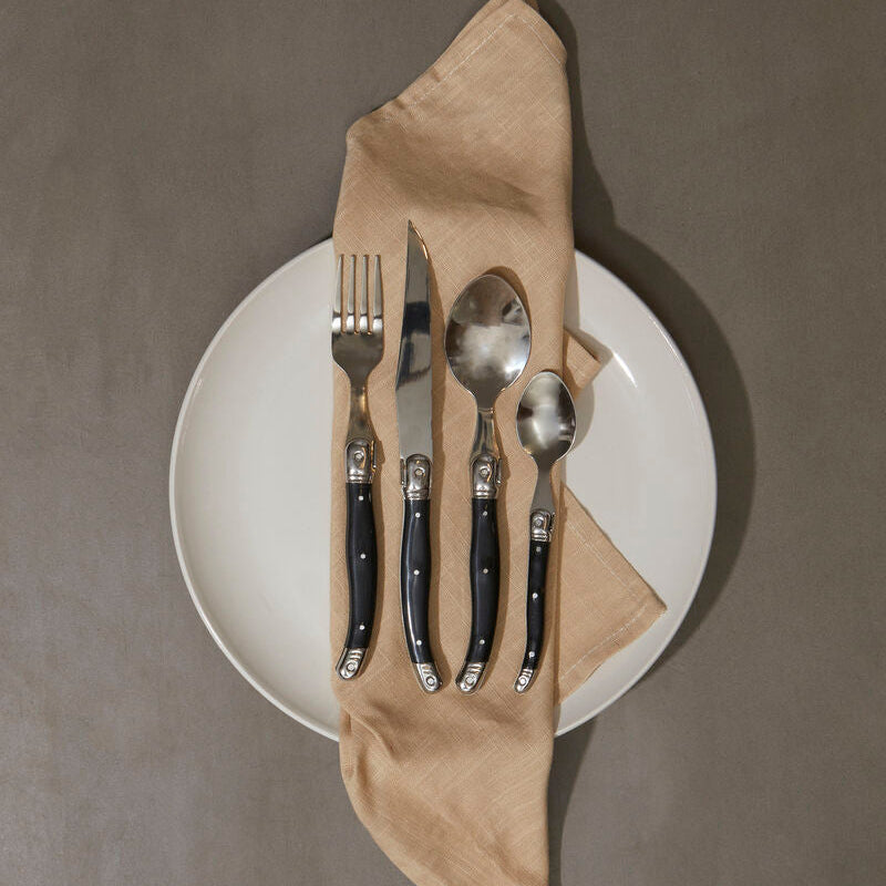 Swiss 16Pc Black Cutlery Set