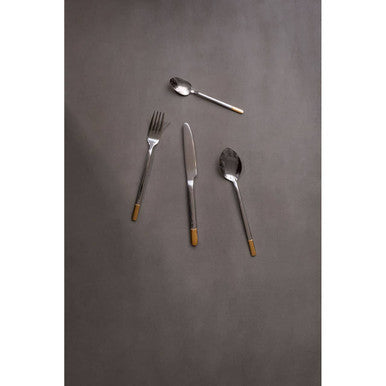 Avie 16Pc Gold And Silver Finish Cutlery Set