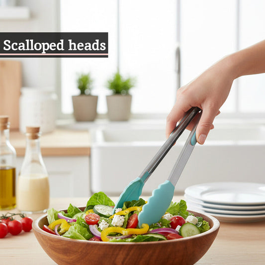 Zing Light Green Silicone Tongs
