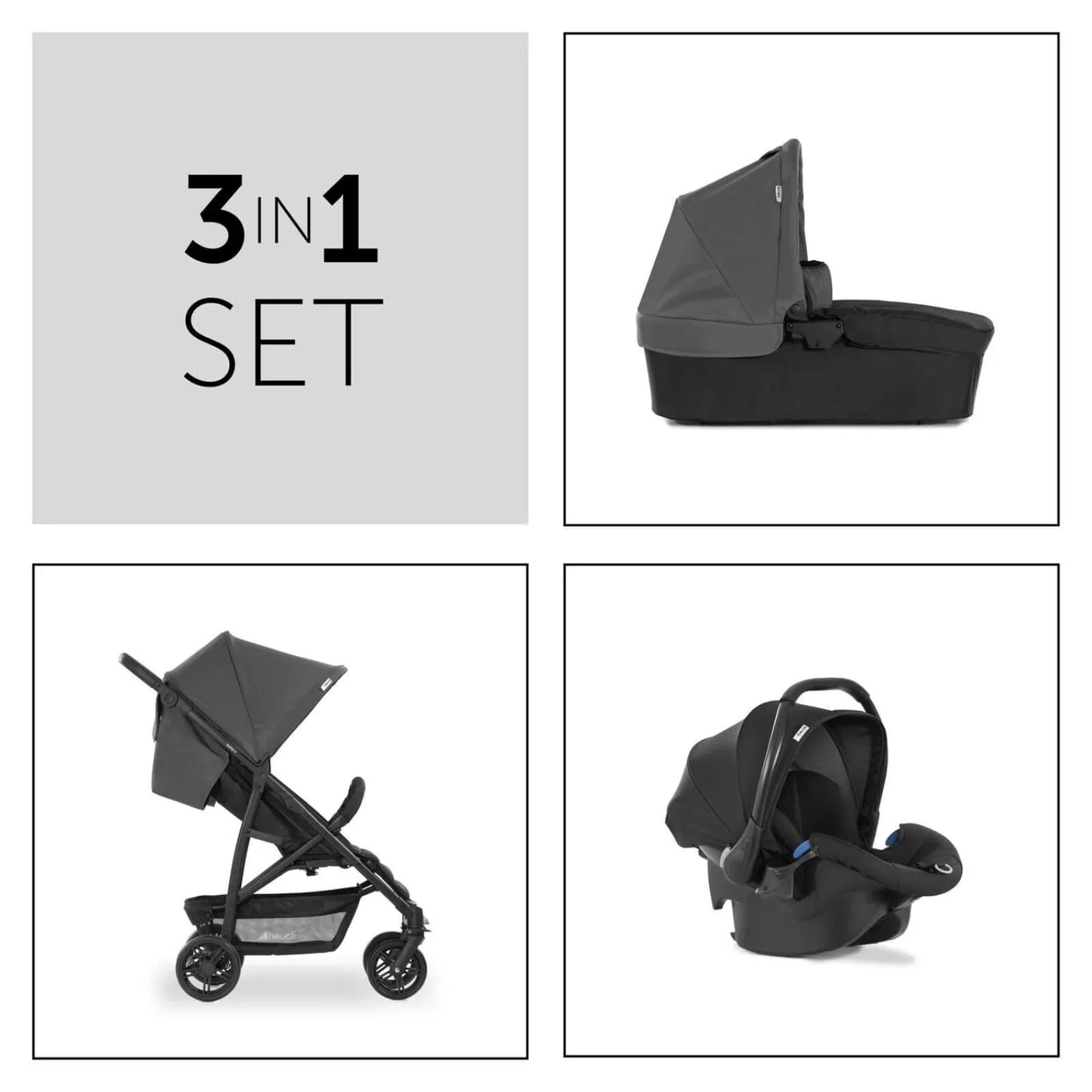 Hauck Rapid 4 Trioset - Grey