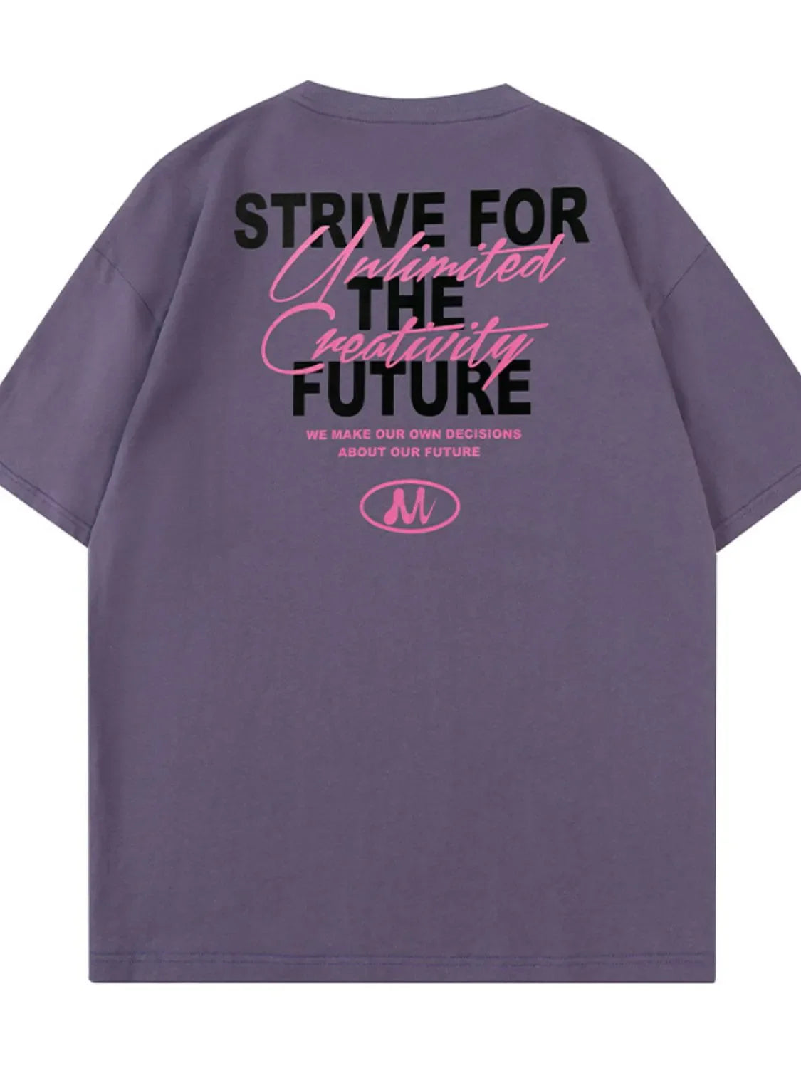 Men's Plus Size Letter Graphic Round Neck Half Sleeve T-Shirt