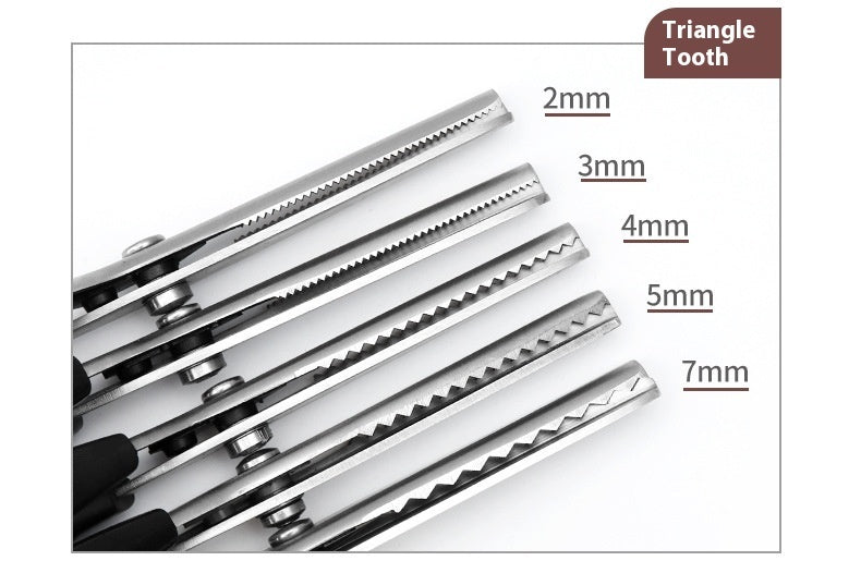 Triangle Dog Teeth Serrated Dressmaker's Shears Handmade Lace Arc Wave Scissors