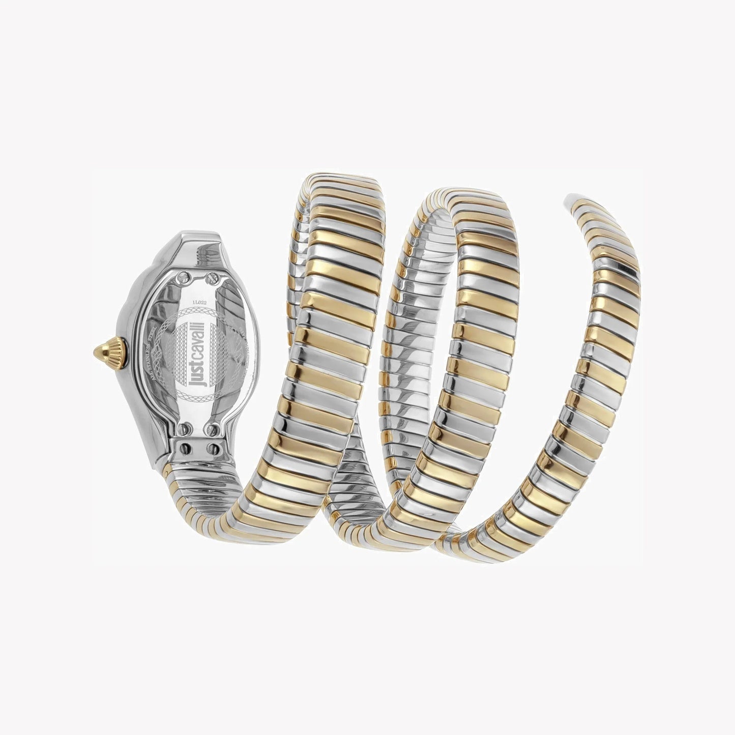 Just Cavalli Women's Silver & Gold Watch, Silver Dial | Jc1l022m0045