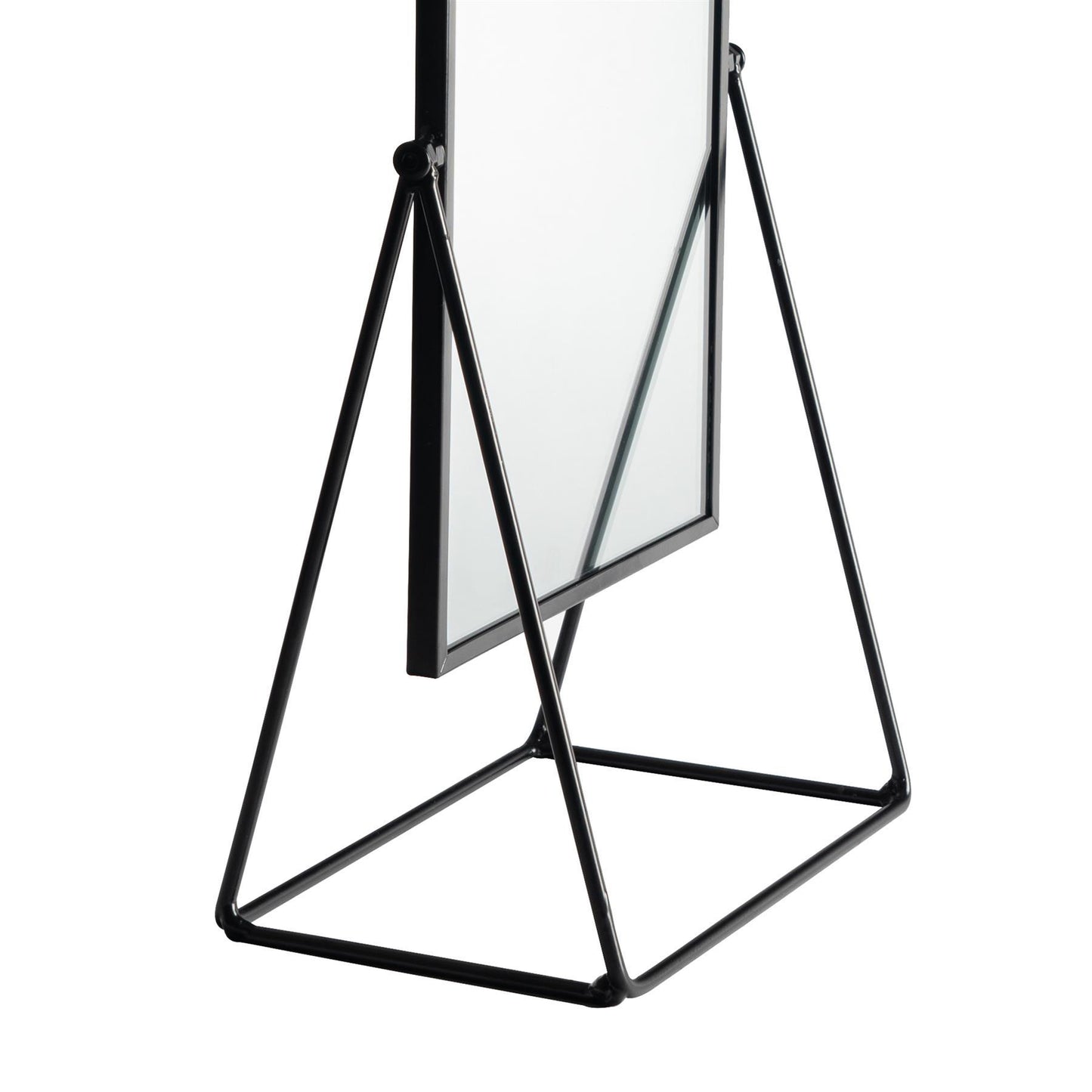 22cm x 39cm Black Square Dressing Table Mirror