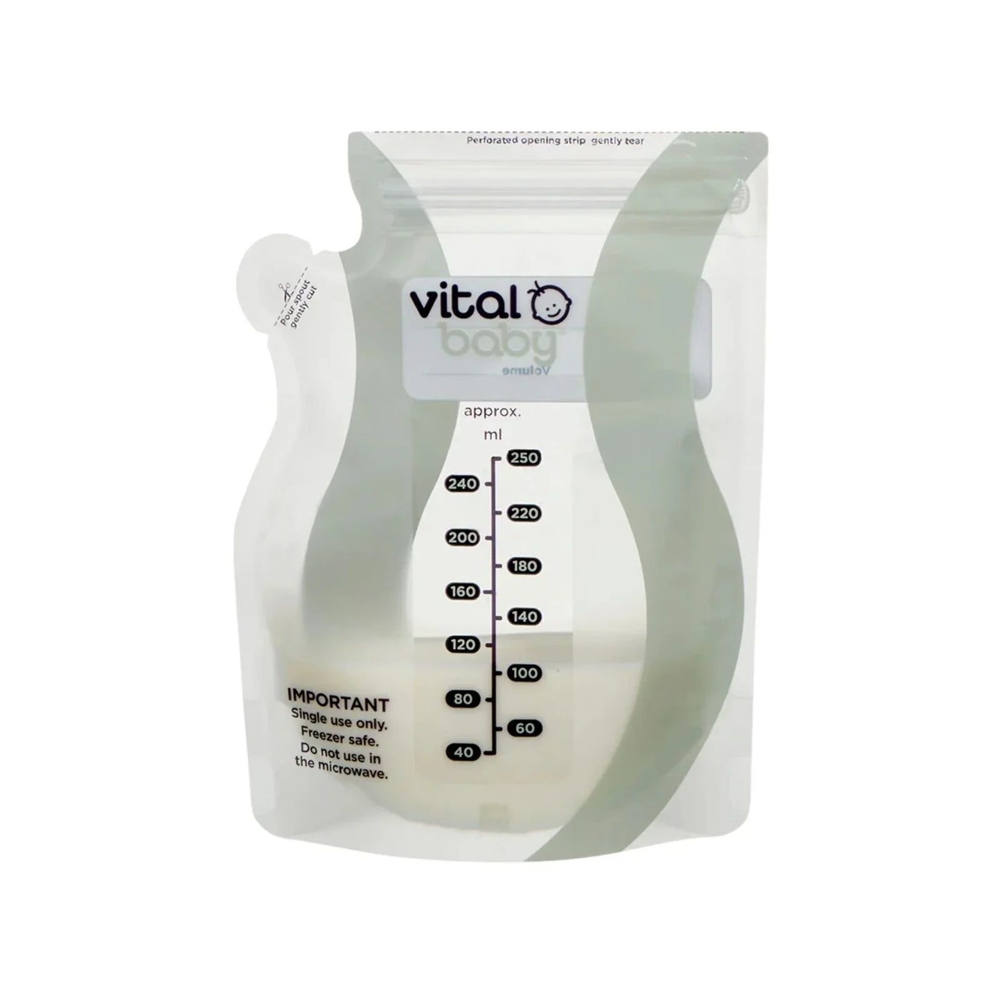 Vital Baby Nurture Easy Pour Breast Milk Storage Bags 30 pcs
