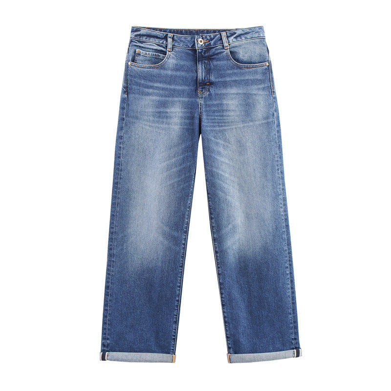 Long Denim Jacket & High Waist Curl Jeans Set | Modest Denim Co-ord