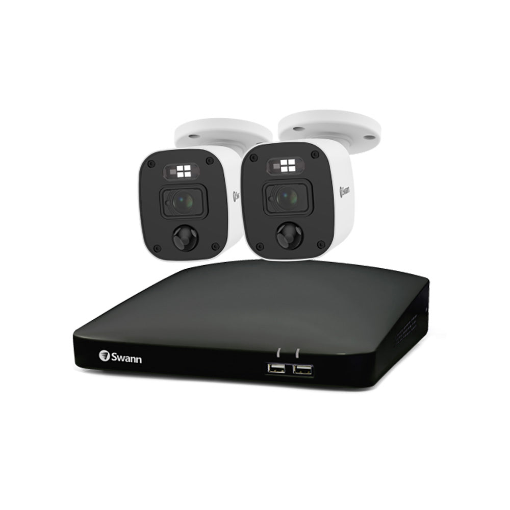 Swann 1080p 64GB 4-Channel Wired DVR CCTV Kit with 2 Bullet Cameras
