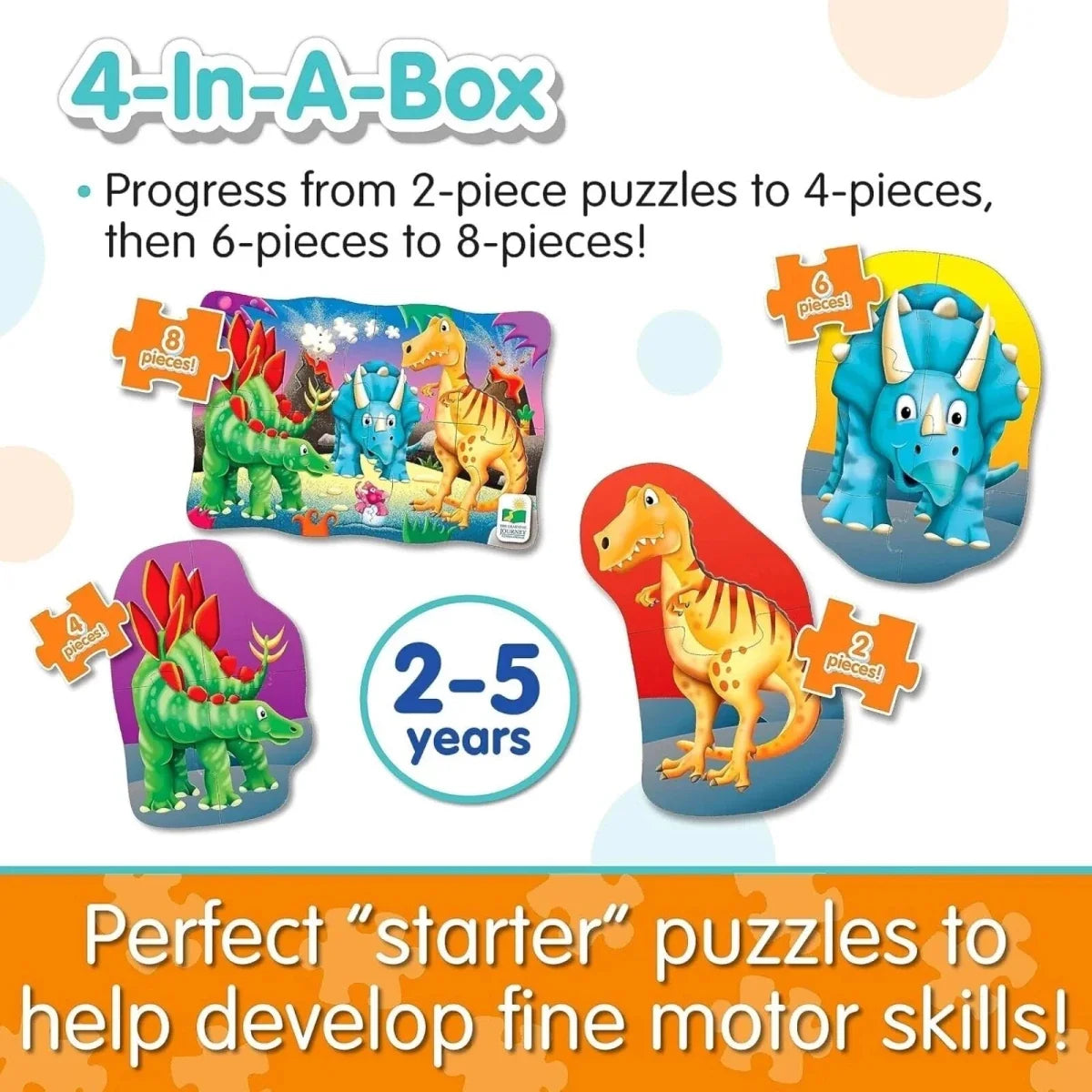 My First Puzzle Sets 4-in-1 Puzzle Set - Dino