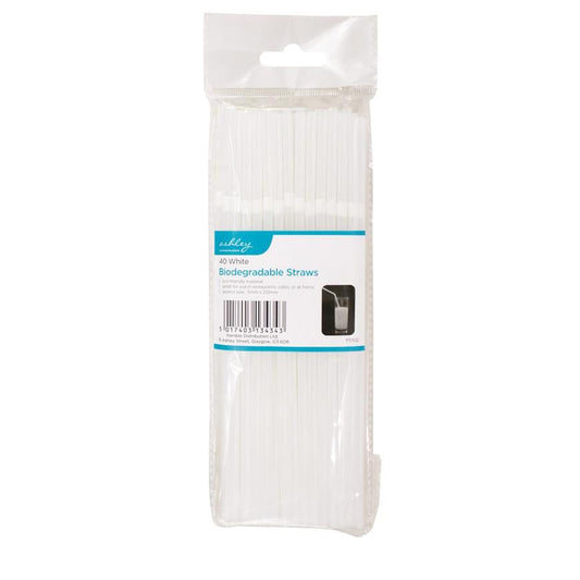 21cm Biodegradable Straws - Pack of 40