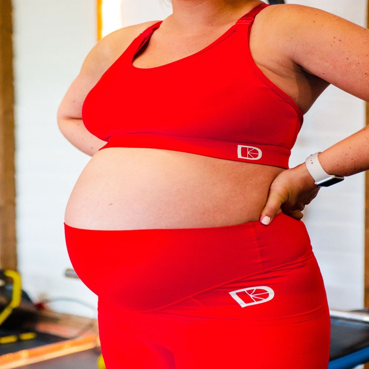 Latched Maternity & Nursing Sports Bra B-G Cup - Red