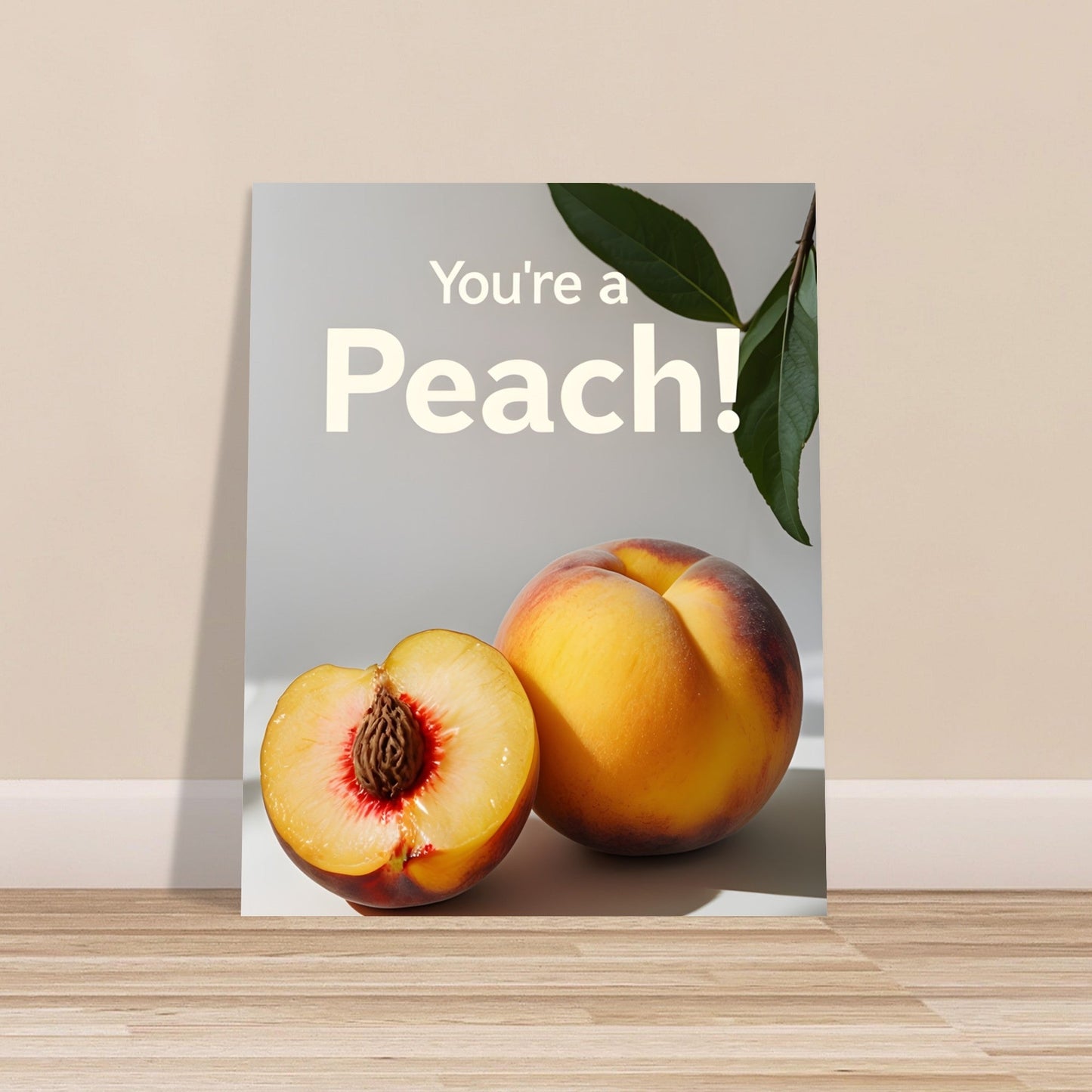 Peach Wall Art – Kitchen Fruit Print
