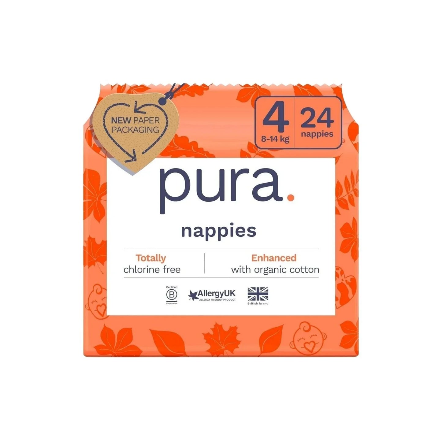 Pura Eco Nappy Size 4 - 24 nappies