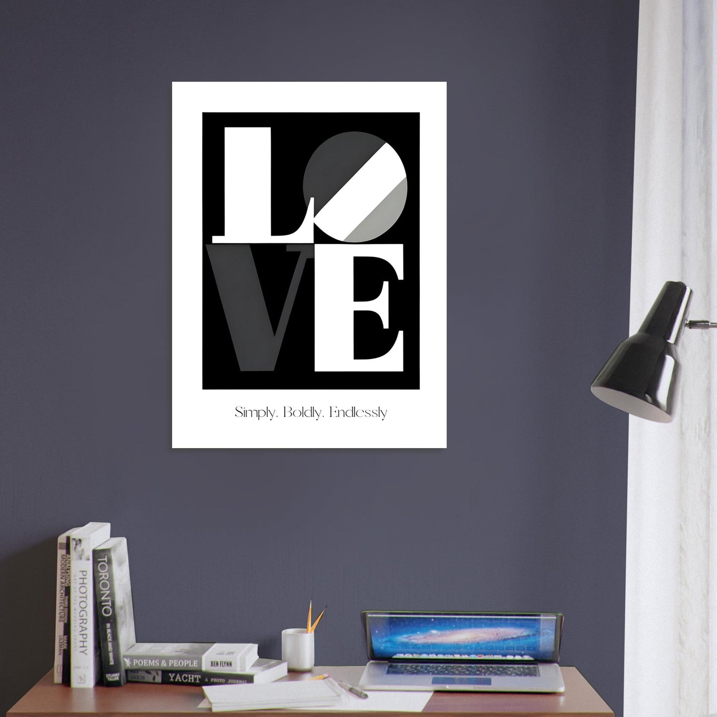Minimalist Bold Black and White LOVE Poster